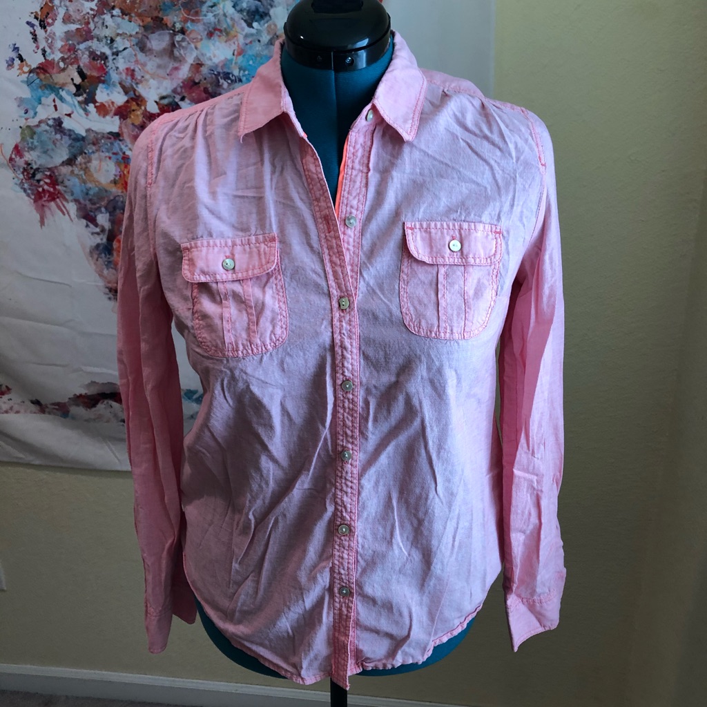Peach Express Button Down